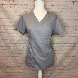 Grey’s Anatomy 3 Pocket Mock Wrap Scrub Top